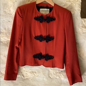 Vintage Retro Jaeger Burnt Orange Bolero Jacket